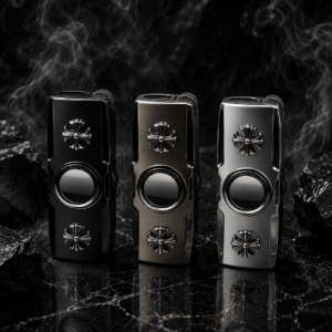 Bật Lửa Khò Kim Loại Spinner Chrome 2 Tia